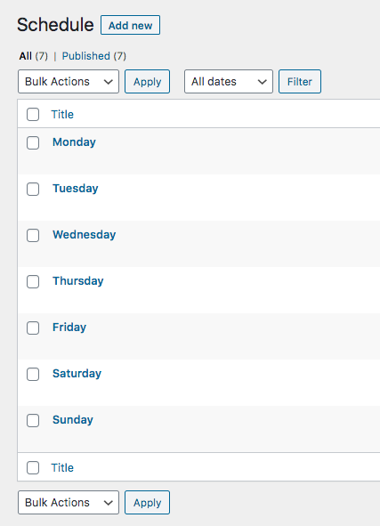 schedule radio